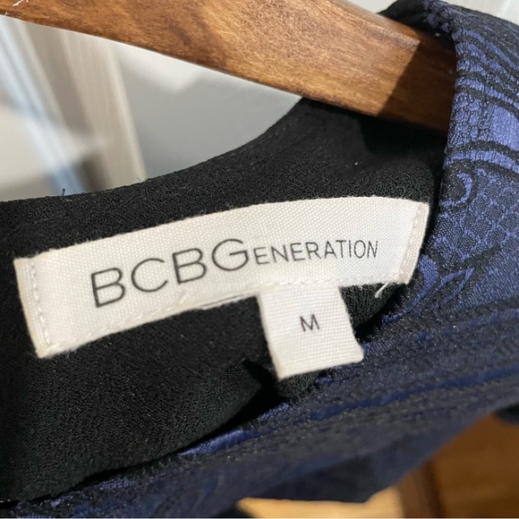 BCBGeneration Womens Zippered Midnight Blue and Black Blouse - Picture 4 of 4